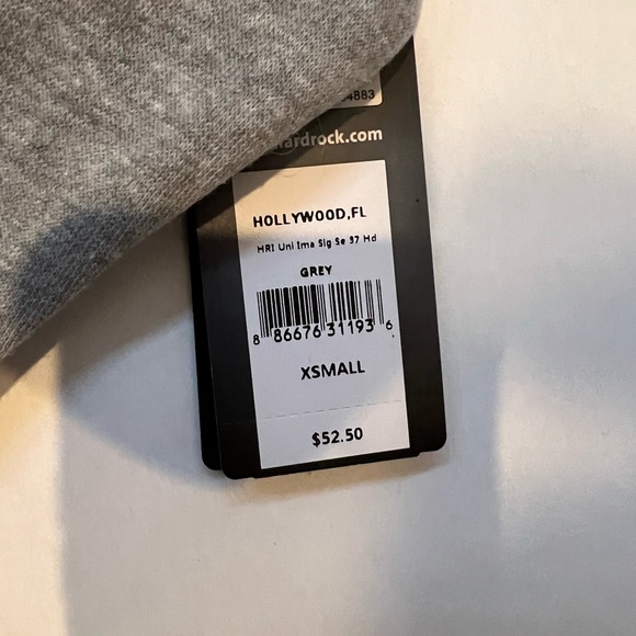 NWT Unisex Hard Rock Hoodie Sweatshirt XS - Picture 5 of 5